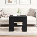 vidaXL Table basse Chêne noir 55 5 x 55 x 45 cm Bois d'ingénierie