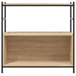vidaXL Bibliothèque chêne sonoma 80x30x78 5cm bois d'ingénierie et fer