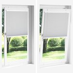 vidaXL Store plissé blanc 100x100 cm largeur du tissu 99 4cm polyester