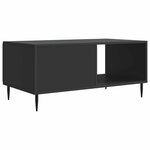 vidaXL Table basse Noir 90 x 50 x 40 cm Bois d'ingénierie