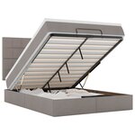 VidaXL Cadre de lit ottoman avec matelas taupe 140x200 cm tissu