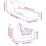 vidaXL Canapé-lit pliant Gris clair 98 x 71 x 83 cm tissu