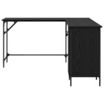 vidaXL Bureau Chêne noir 141 x 141 x 75 cm Bois d'ingénierie