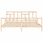 vidaXL Cadre de lit avec tête de lit 200x200 cm bois massif