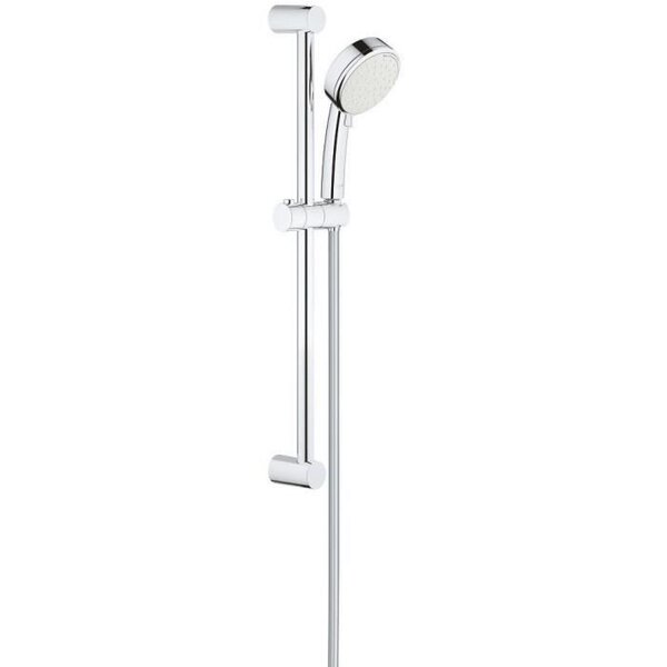 GROHE Ensemble de douche 2 jets Tempesta Cosmopolitan 100 2757820E - Barre de douche 60 cm -Limiteur de débit - Anti-calcaire-Chrome
