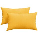 vidaXL Coussins de canapé 2 Pièces Jaune clair 50 x 30 cm