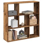 vidaXL Étagère séparatrice de pièce vieux bois 102x29x103 5 cm