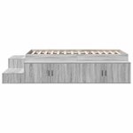 vidaXL Cadre de lit avec rangement Gris Sonoma 75 cm Bois d'ingénierie