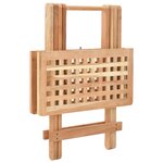 vidaXL Table d'appoint pliante 50 x 50 x 49 cm Bois de noyer massif