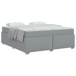 vidaXL Cadre de lit avec matelas Gris clair 180 x 200 cm tissu