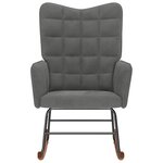 vidaXL Chaise à bascule Gris foncé Velours