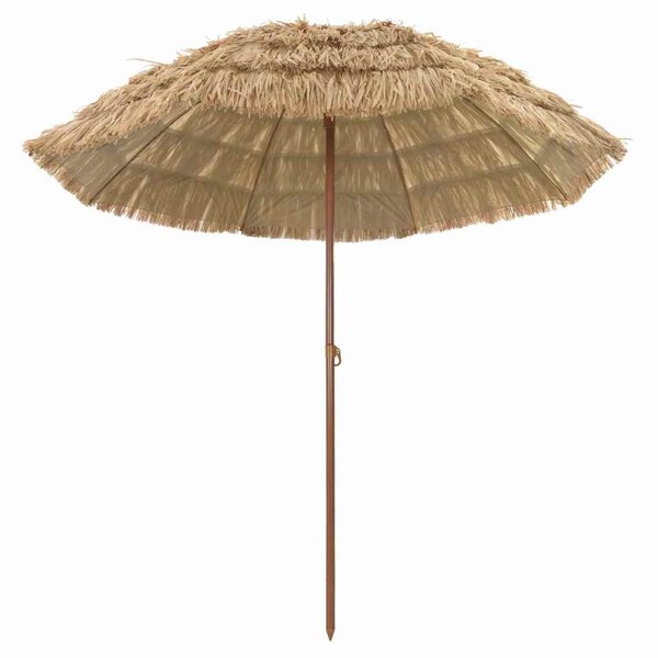 vidaXL Parasol de plage Marron Ø 206 x 209.5 cm Acier