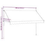 vidaXL Auvent manuel rétractable 400 cm Orange et marron