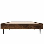 vidaXL Cadre de lit chêne fumé 75x190 cm bois d'ingénierie