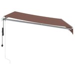 vidaXL Auvent rétractable automatique marron 300x250 cm