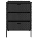 vidaXL Armoire de rangement de jardin noir 55x59x80 cm résine tressée