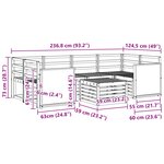 vidaXL Ensemble de canapés d'extérieur 7 pc Naturel