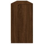 vidaXL Buffet avec lumières LED chêne marron 202x37x67 cm