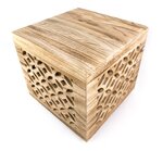 Table de chevet bois cube nature