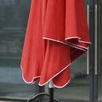 Parasol inclinable rectangulaire métal polyester haute densité 2L x 2l x 2 6H m rouge