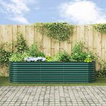 vidaXL Jardinière surélevée Vert 320 x 80 x 81 cm Acier
