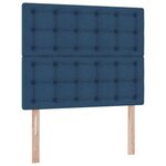 vidaXL Lit avec rangement et matelas Bleu 120 x 190 cm tissu