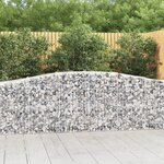 vidaXL Paniers à gabions arqués 2 Pièces 400x50x80/100 cm Fer galvanisé