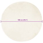 vidaXL Tapis en Peau de Mouton Synthétique Blanc 100 x 100 cm