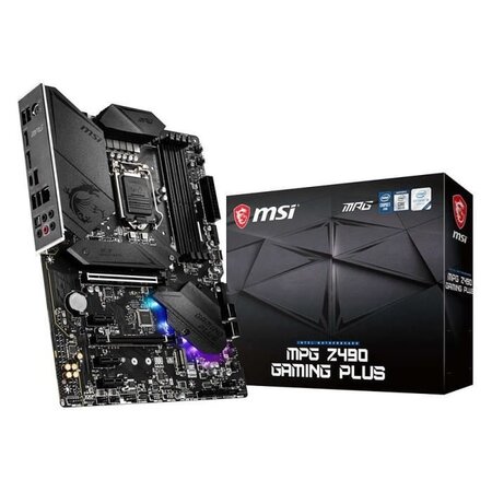 Msi mpg z490 gaming plus carte mère intel z490 lga 1200 atx