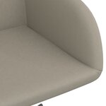 vidaXL Chaise pivotante de salle à manger Gris clair Velours