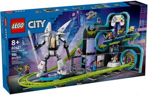 LEGO City - Parc d'attractions Robot World - Ensemble de construction 60421 avec montagnes russes et minifigurines