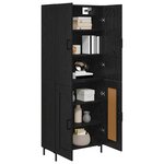 vidaXL Haut Armoire Chêne noir 69 5 x 34 x 180 cm Bois d'ingénierie