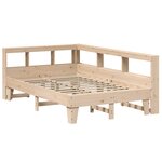 vidaXL Lit bibliothèque sans matelas 120x190 cm bois de pin massif