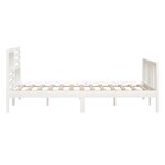 vidaXL Cadre de lit Blanc Bois massif 120x200 cm