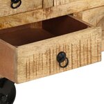 vidaXL Table basse Bois de manguier brut 70 x 70 x 40 cm