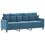 vidaXL Ensemble de canapés 2 Pièces avec coussins Bleu Velours