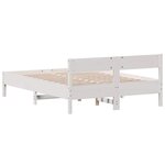 vidaXL Cadre de lit sans matelas blanc 160x200 cm bois de pin massif