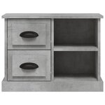 vidaXL Table de chevet gris béton 60x35 5x45 cm