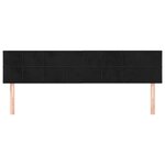 vidaXL Têtes de lit 2 Pièces Noir 80x5x78/88 cm Velours