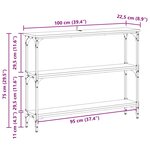 vidaXL Table console avec étagère Bois ancien 100 x 22.5 x 75 cm