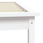 vidaXL Cadre de lit sans matelas blanc bois massif