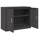 vidaXL Armoire de rangement Noir 90 x 40 x 70 cm Acier