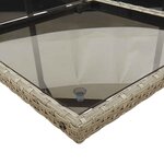 vidaXL Ensemble à manger de jardin 11Pièces avec coussins gris poly rotin