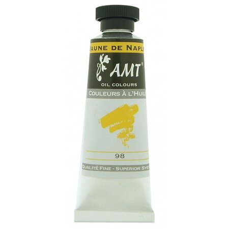Peinture à l'huile fine en tube jaune de naples 45ml - amt