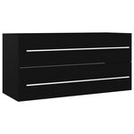 vidaXL Armoire d'évier Noir 100x38 5x48 cm Bois d’ingénierie