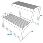 ProPlus Marche-pied double pour caravane/autocaravane noir 360822