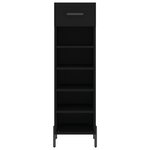 vidaXL Armoire à chaussures noir 30x35x105 cm bois d'ingénierie
