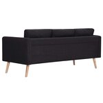 vidaXL Ensemble de canapé 2 Pièces tissu noir
