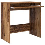 vidaXL Bureau d'écriture Vieux bois Bois d'ingénierie Standard Rangement