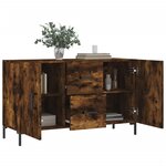 vidaXL Buffet chêne fumé 100x36x60 cm bois d'ingénierie